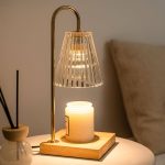 Marycele Candle Warmer Lamp, Electric Candle Lamp Warmer, Gifts for Mom, Bedroom Home Decor Dimmable Wax Melt Warmer for Scented Wax with 2 Bulbs, Jar