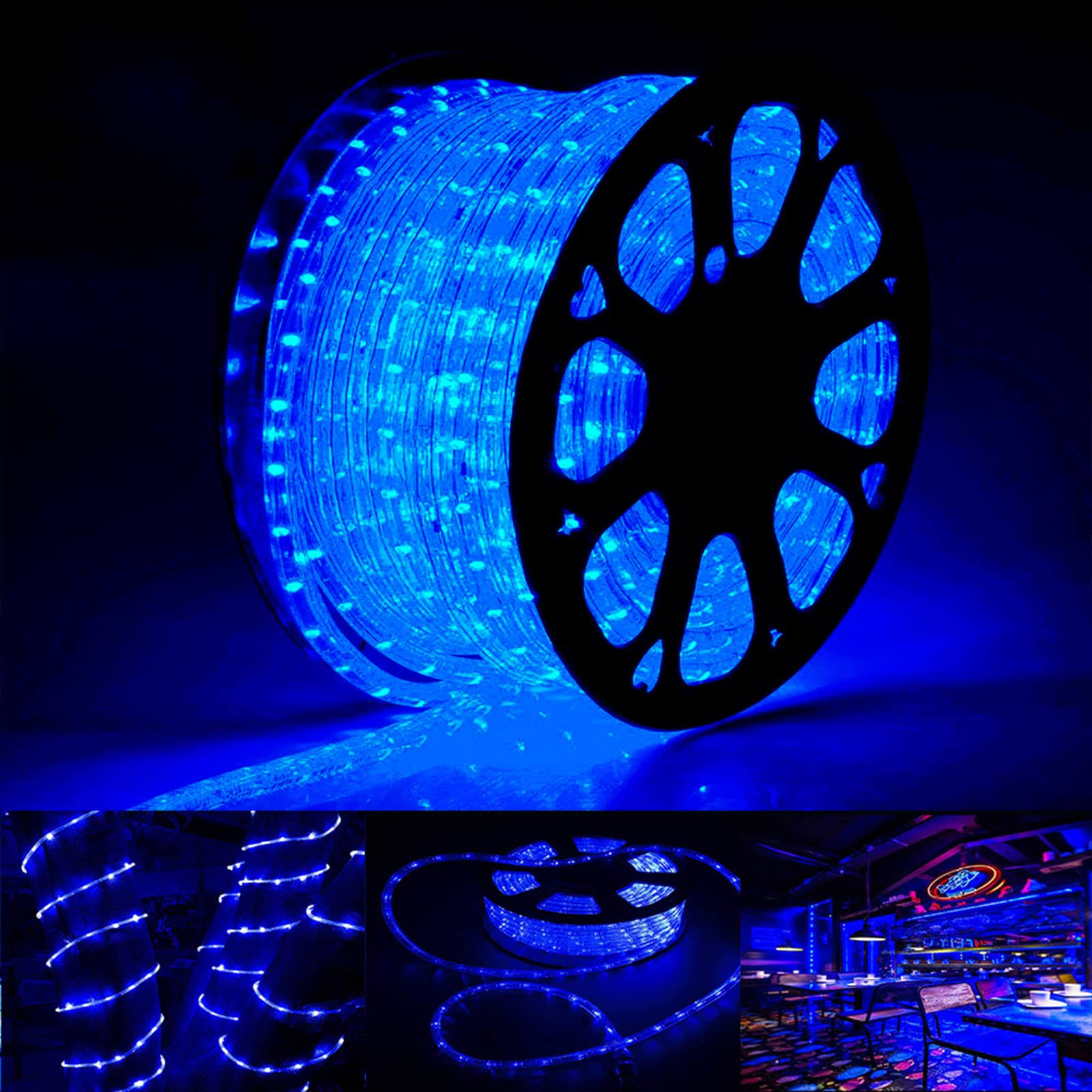 d198afa65609c8ace2dee1b731c0cedd7dd9ca49b54a1213df56496f0c19aa73.jpg 100ft LED Rope Lights Outdoor, 720 LED Connectable and Flexible Tube Lights with 8 Modes, Waterproof LED Rope Lighting for Garden, Patio, Bedroom, - Image 1