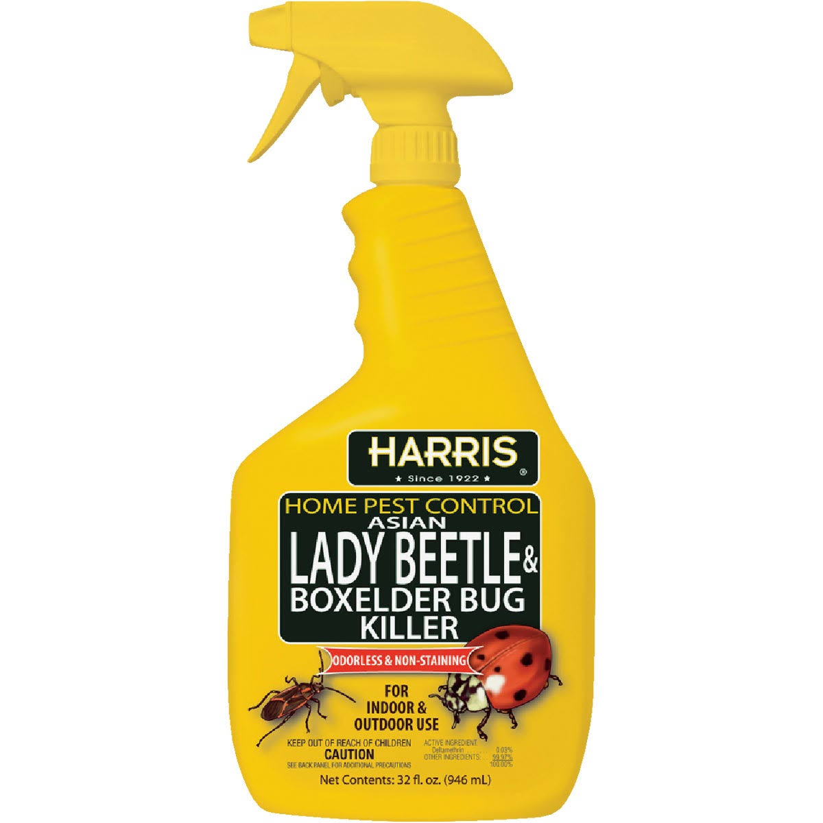 d19d528a2d96b8b1c9605db0719163929a8ad869be28682545c62977d32a3cb9.jpg Asian Lady Beetle & Box Elder Bug Killer, 32 oz., Harris, HBXA-32 - Image 1