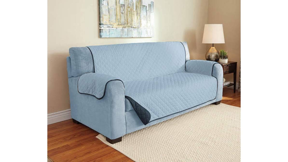 d1a3a0d3cb100233dd8642be739b96ffa98ad908cfba1ccd9bff14ab7bbd1412.jpg Broyhill - Navy & Light Blue Microfiber Reversible Sofa Furniture Protector - Image 1
