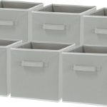 6 Pack - Simplehouseware Foldable Cube Storage Bin Grey