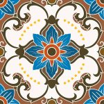 Poromoro Spanish Portuguese Azulejo Style Peel and Stick Backsplash Tile Stickers Set of 16 Pcs (5.9, 54)