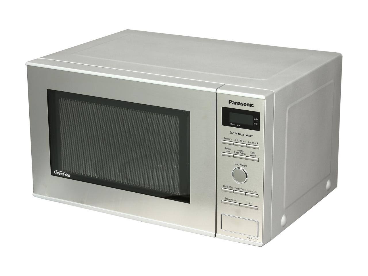 d1e414fcf8efb0217f956379a1bd2b57078d5e4a7c4bab47b6367aa657fb3831.jpg Panasonic NN-SD372S 950W Microwave - 0.8 cu ft - Silver - Image 1
