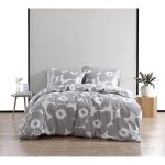 Marimekko Unikko Grey Full / Queen Duvet Cover Set
