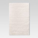 2'6"x3'10" Plush Shag Washable Accent Rug Cream - Room Essentials