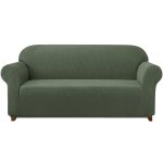 Subrtex 1 Piece Loveseat Slipcover Stretch Spandex Furniture Protector - Olive Drab