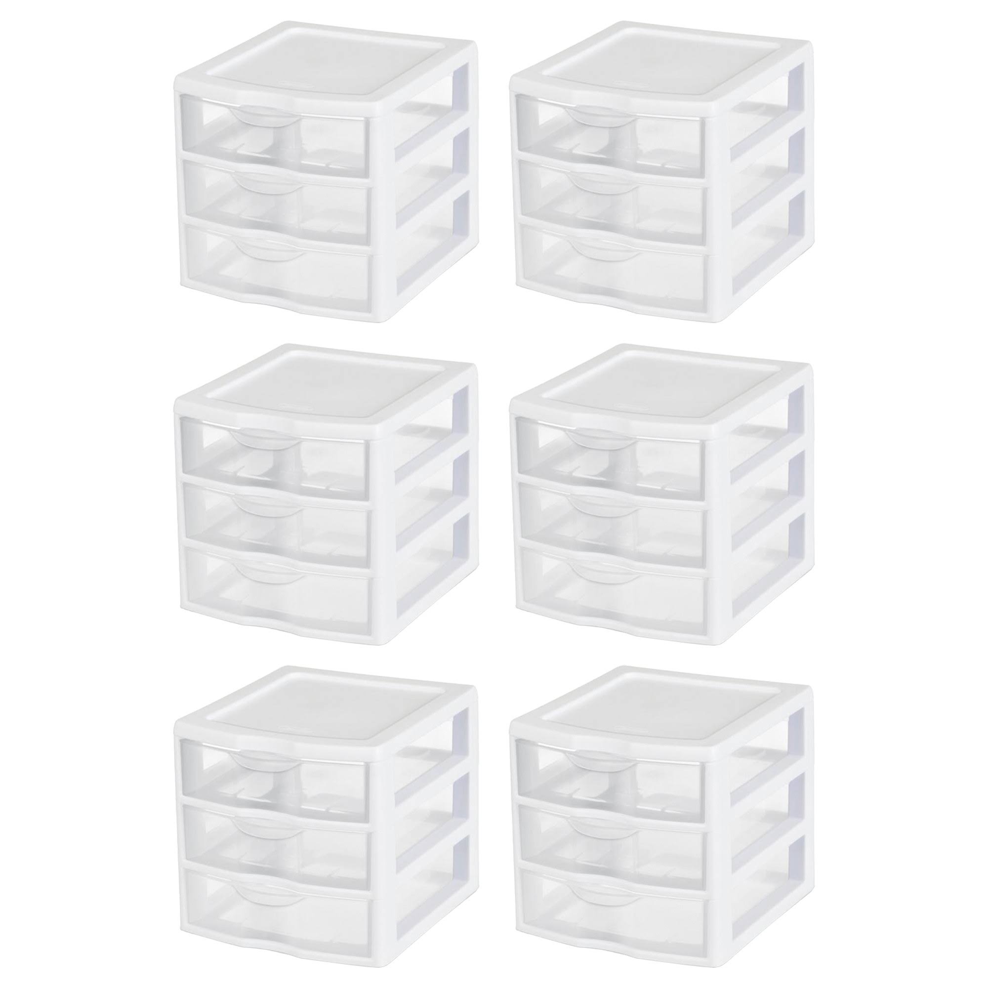 d22864f34bf88c456e4fe981695ddb73b154c82b094df16d8be203565a592aee.jpg 6 Sterilite 20738006 Small Compact Countertop 3 Drawer Desktop Storage Unit - Image 1