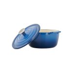Food Network 5-Qt. Enameled Cast-Iron Dutch Oven Blue