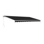 Aleko 10 x 8 Feet Retractable Home Patio Canopy Awning Black Color