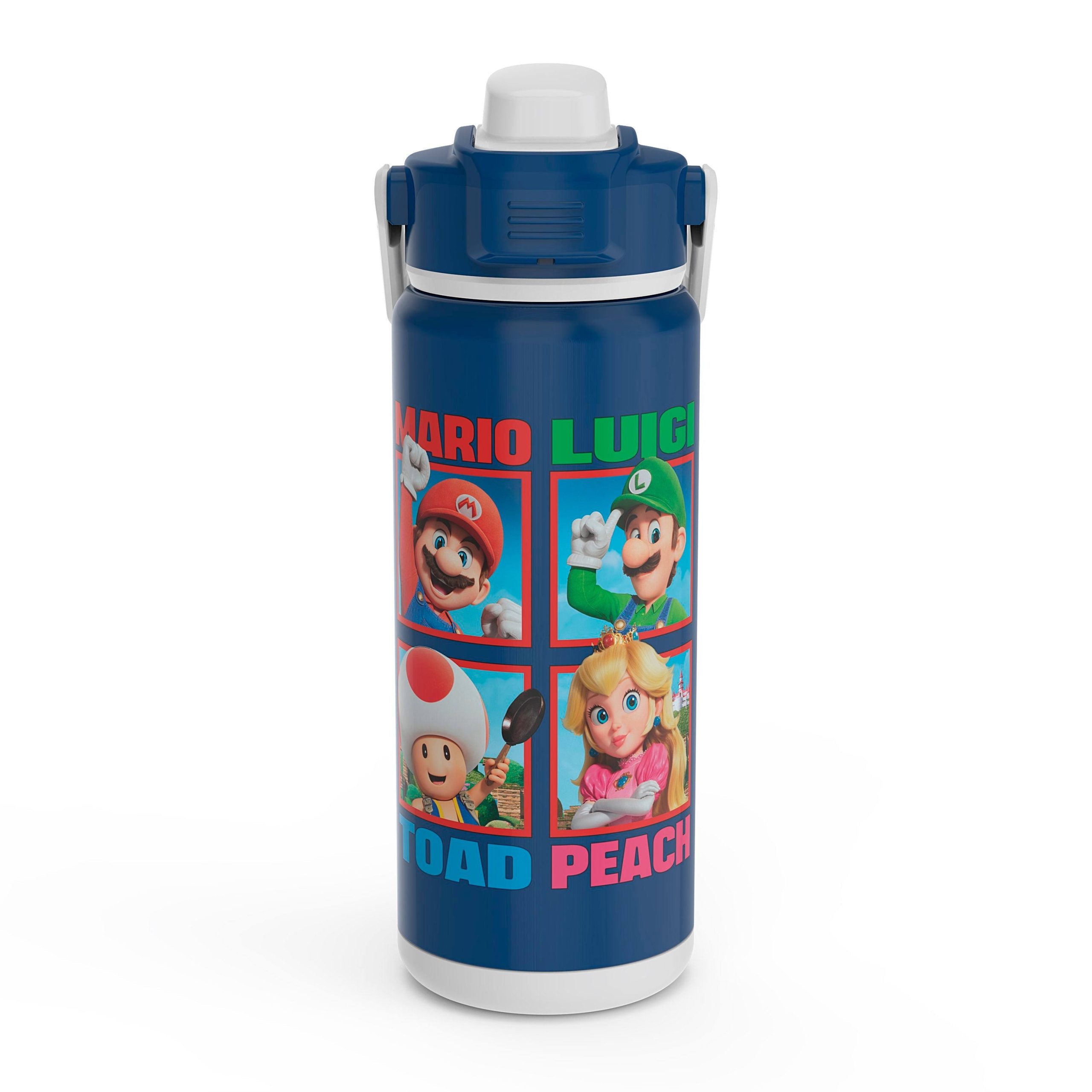 d2621437dc956ebb2f9582c78e815ef3141e0da4f6b807d7f4347e50ff80e813.jpg Super Mario Bros. Beacon Stainless Steel Insulated Kids Water Bottle with Covered Spout, 20 Ounces - Image 1