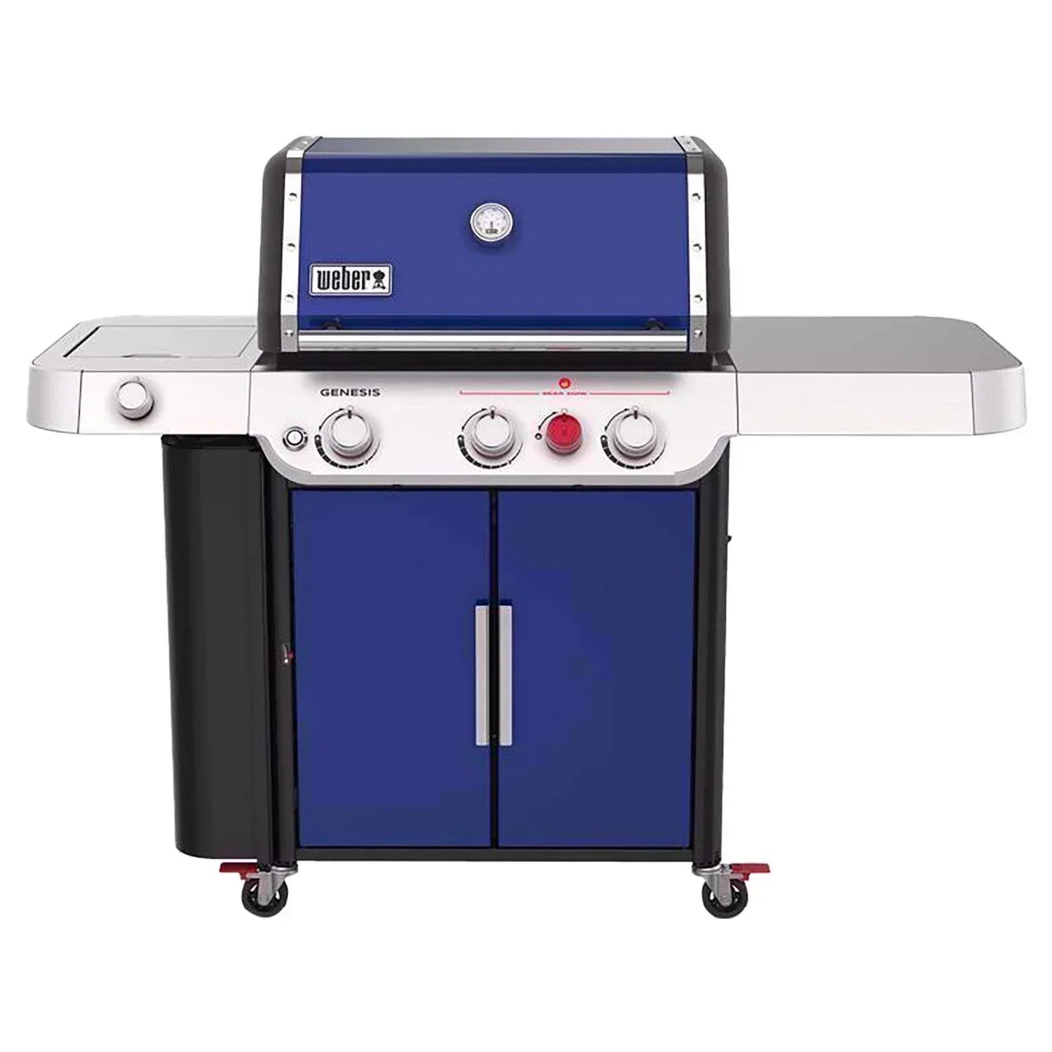 d2881c52718ceb2dba1c122e076a8ce208b1f7035f3ecfafa4b9bd1eca4c3b28.webp Genesis E-335 3 Burner Liquid Propane Grill Deep Ocean Blue - Image 1