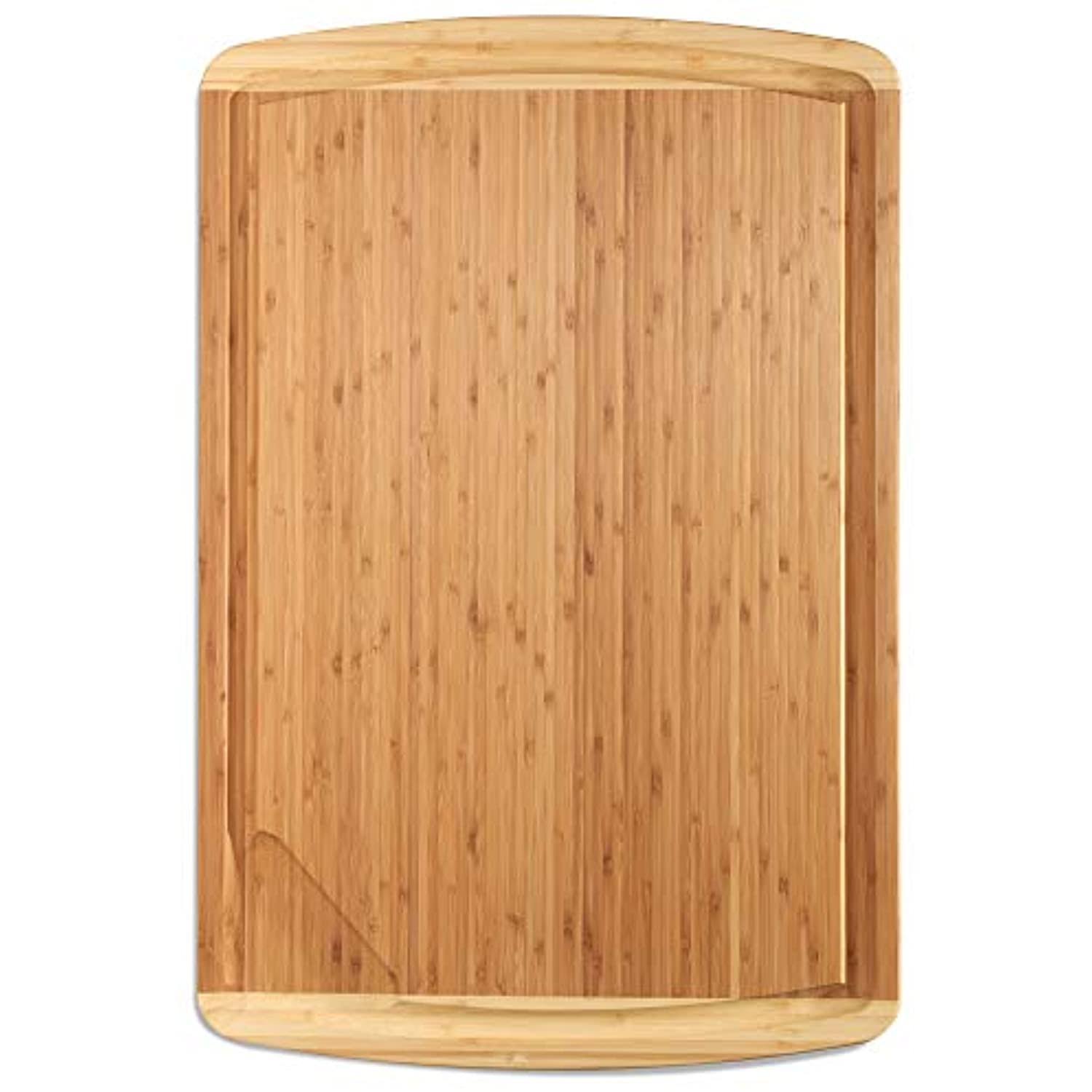 d28d60e1d79150722229cf2493bbafddae15bb73d65641d88ebfaeabdc047e3d.jpg 30 x 20 inch Massive XXXL Extra Large Bamboo Cutting Board Wooden Carving Board for Turkey, Meat, Vegetables, BBQ - Largest Wood Butcher Block - Image 1