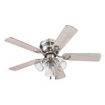 42" Prominence Home Renton Indoor Ceiling Fan, Brushed Nickel