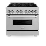 ZLINE 36" Professional Dual Fuel Range in DuraSnow Stainless (RAS-SN-36)