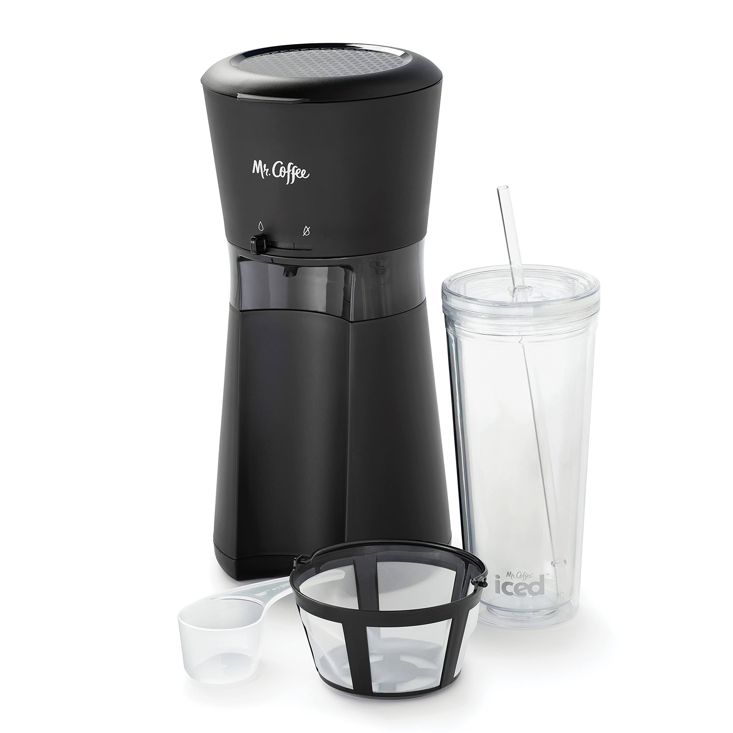 d2d657b6cc7ea6ca50f970805f0267dc04f0a48321dd1b12fced9bd92ab13568.jpg Mr. Coffee Iced Coffee Maker with Reusable Tumbler and Coffee Filter, Black - Image 1