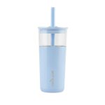 Reduce 20oz Aspen Vacuum Insulated Stainless Steel Glass Tumbler with Lid and Straw Glacier