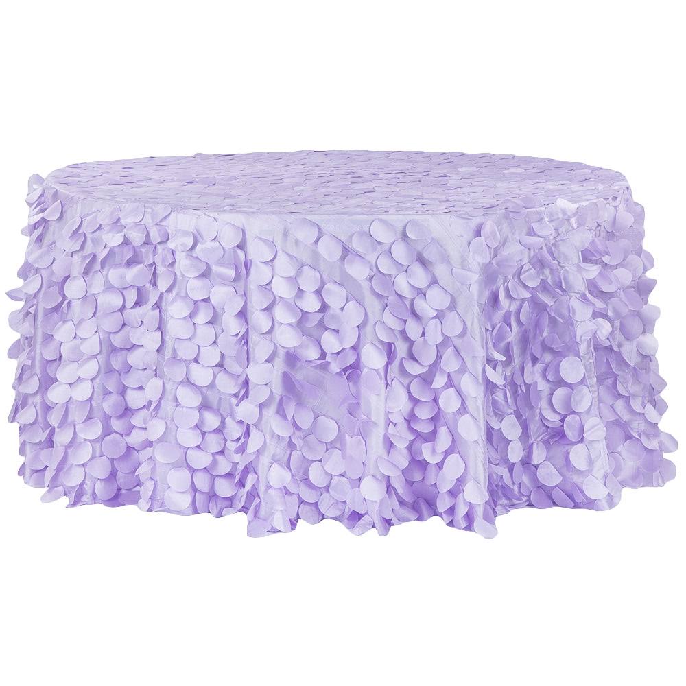 d3013a3b11ff424adea59b45355e093f7bb2139791a092566b54039689bffe9d.jpg Lavender Petal Circle Taffeta Round Tablecloth Size: 120 in | Wedding | Event | Wholesale by CV Linens - Image 1