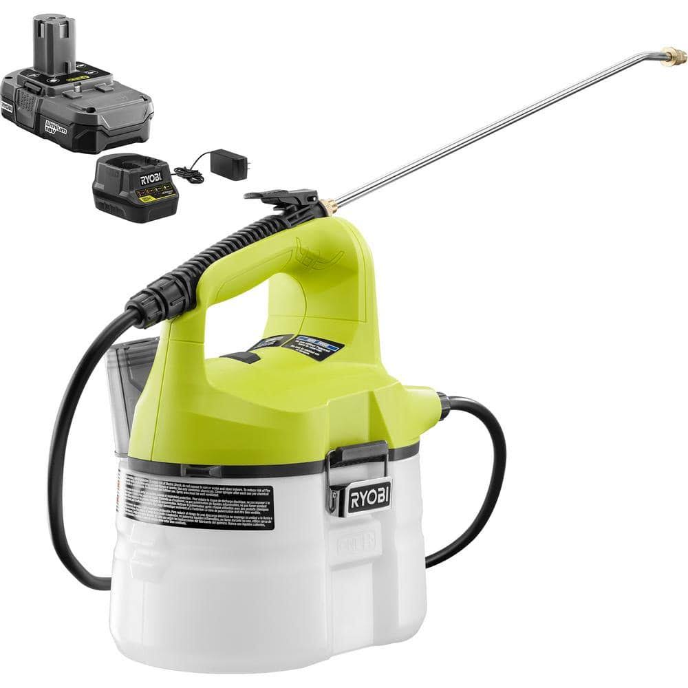 d3019ba62d279e323eb77831d266b9762a6e0d895de9a9056c2bae2b7f5d726f.jpg Ryobi One+ 18-Volt Lithium-Ion Cordless Chemical Sprayer - Image 1