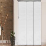 Adjustable Sliding Single Rail Track in Crystal White with 15.75 in. S