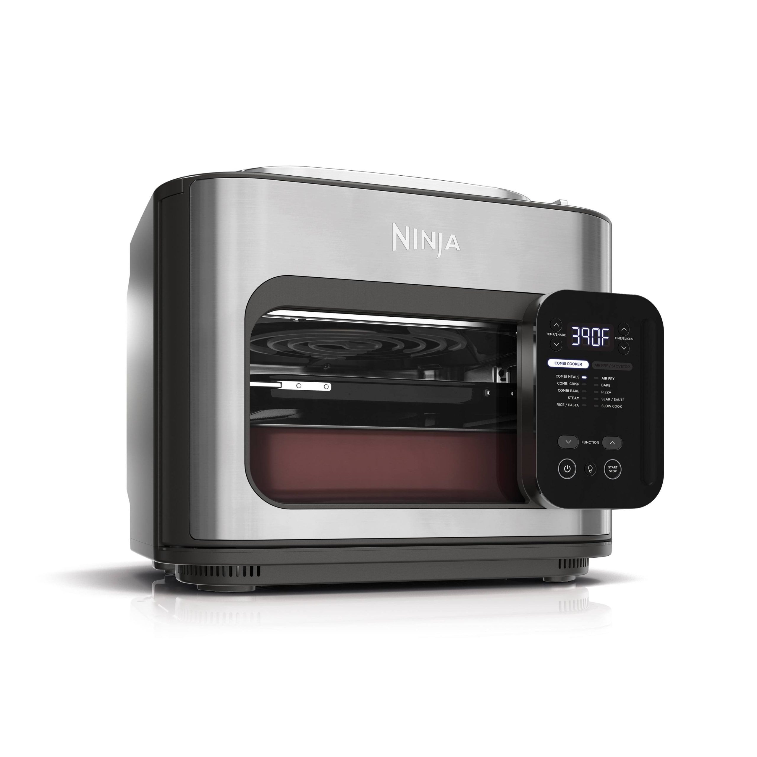 d332dbb5a9a5c76d1edaecb66222abf198363ca5322d9ede35bd180992a1102c.jpg Ninja Combi All-in-One Multicooker, Oven, and Air Fryer, 10-in-1 Functions, Stainless Steel, SFP700 - Image 1