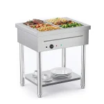 AECOJOY Commercial Food Warmer 1500W Electric Steam Table with 6x6QT Pans & Shelf