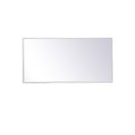 Sabine Metal Rectangle Wall Mirror Finish: White, Size: 36" x 18"
