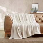 Eddie Bauer Herringbone Cotton Blanket - Bone (Full/Queen)