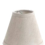 Urbanest Chandelier Pure Linen Shade, Oatmeal, 3" x 6" x 5", Clip On