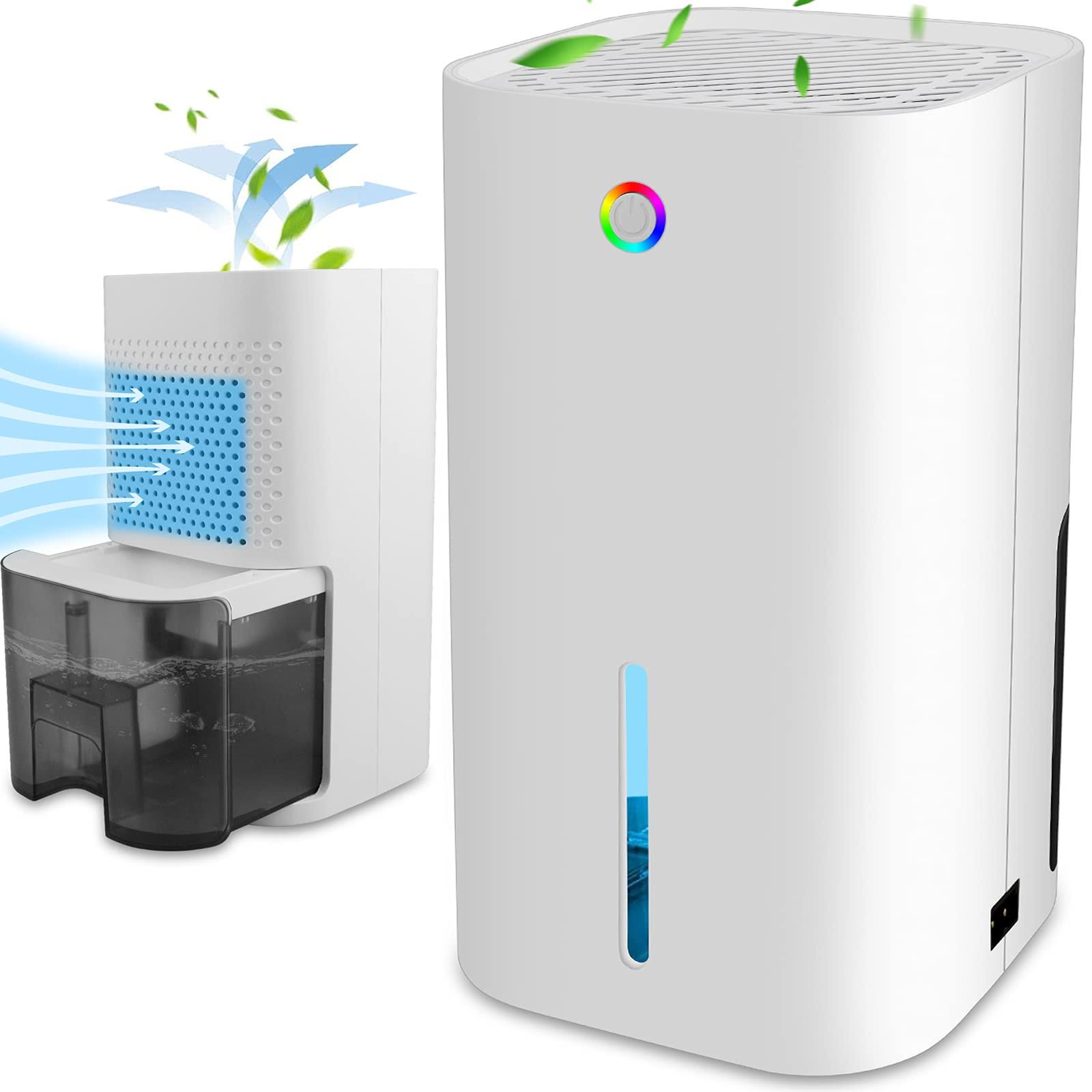 d3bfb8551b110b8621560a3f73732db0884eb405777a5063bf9376f7b9db28a9.jpg Dehumidifiers For Home Small Quiet 30oz/850ml Portable Electric With Smart Features Auto-off For Damp Home, Room, Bedroom - Image 1