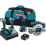 18V LXT Lithium-Ion Brushless Cordless Combo Kit Hammer Drill/ Impact Driver/ Circular Saw/ Flashlight