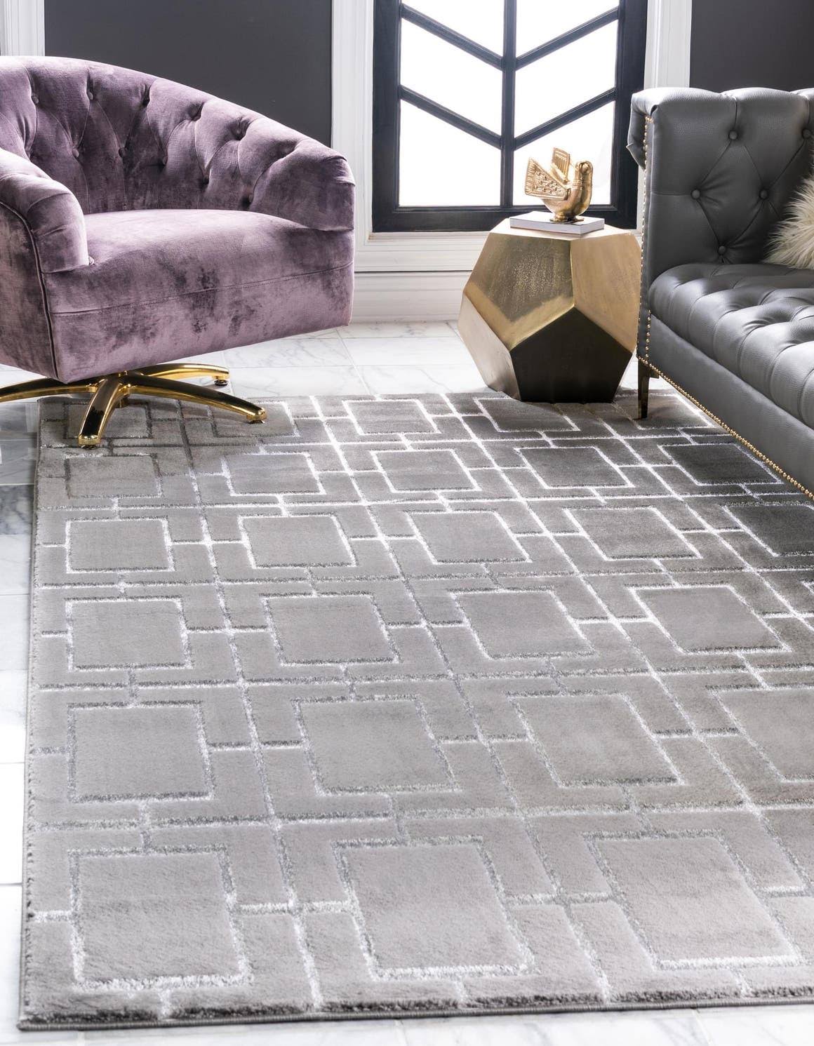 d3dfa59f30557ddb611c243b863bef3e8a291b019d6905c1eae9b31b7cc8cb4c.jpg Marilyn Monroe Deco Glam Rug, Silver - Image 1