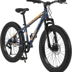 24 in Mountain Bike with Fat Tires, Kids Bike with Disc Brakes & Suspension