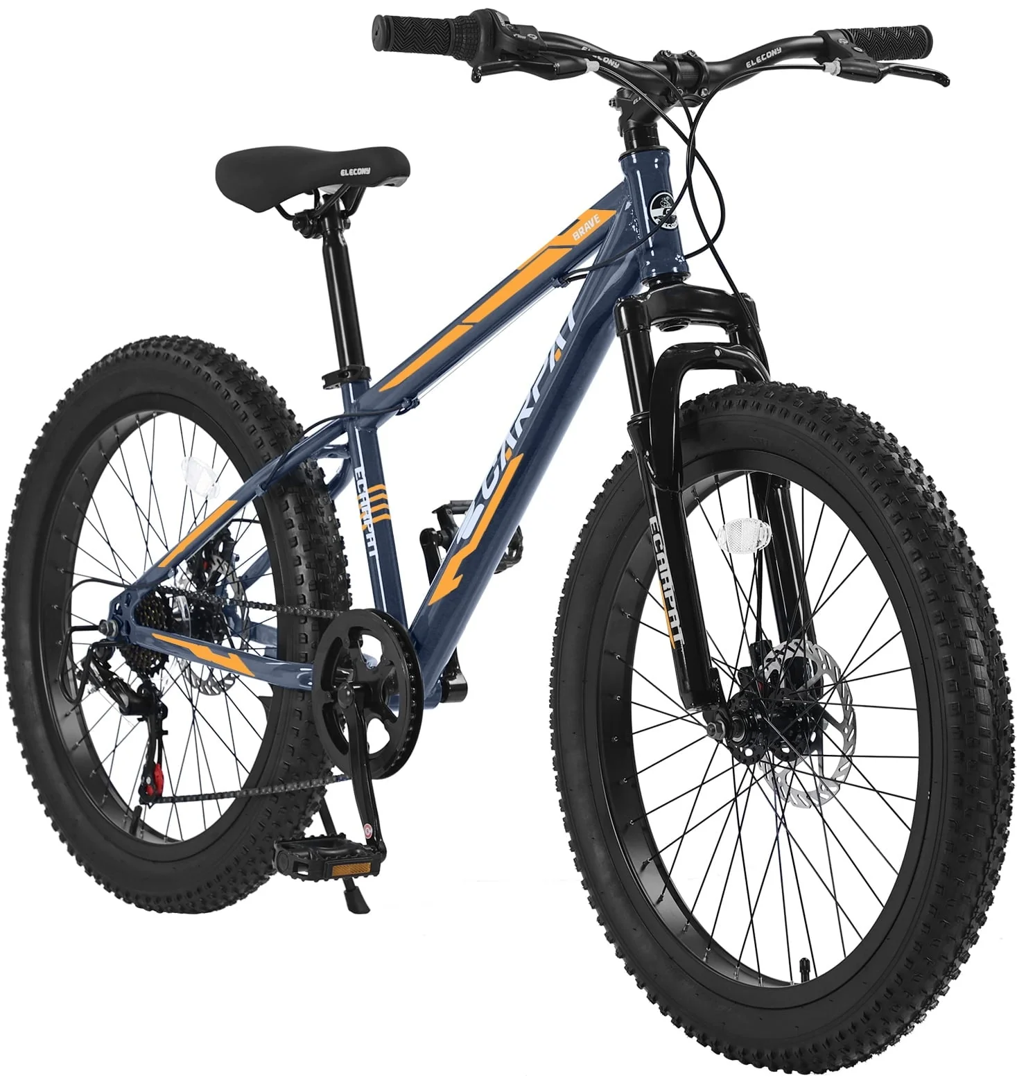d3e1e628895927fac352d20d064ab40f69545f479a2e0456af8ce8a962b9f83d.webp 24 in Mountain Bike with Fat Tires, Kids Bike with Disc Brakes & Suspension - Image 1