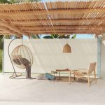 vidaXL Patio Retractable Side Awning 78.7"x236.2" Cream