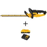 DeWalt 20V Max 22 in. Lithium-Ion Cordless Hedge Trimmer with 20V Max Compact Lithium-Ion 4Ah Battery and 12V to 20V Charger