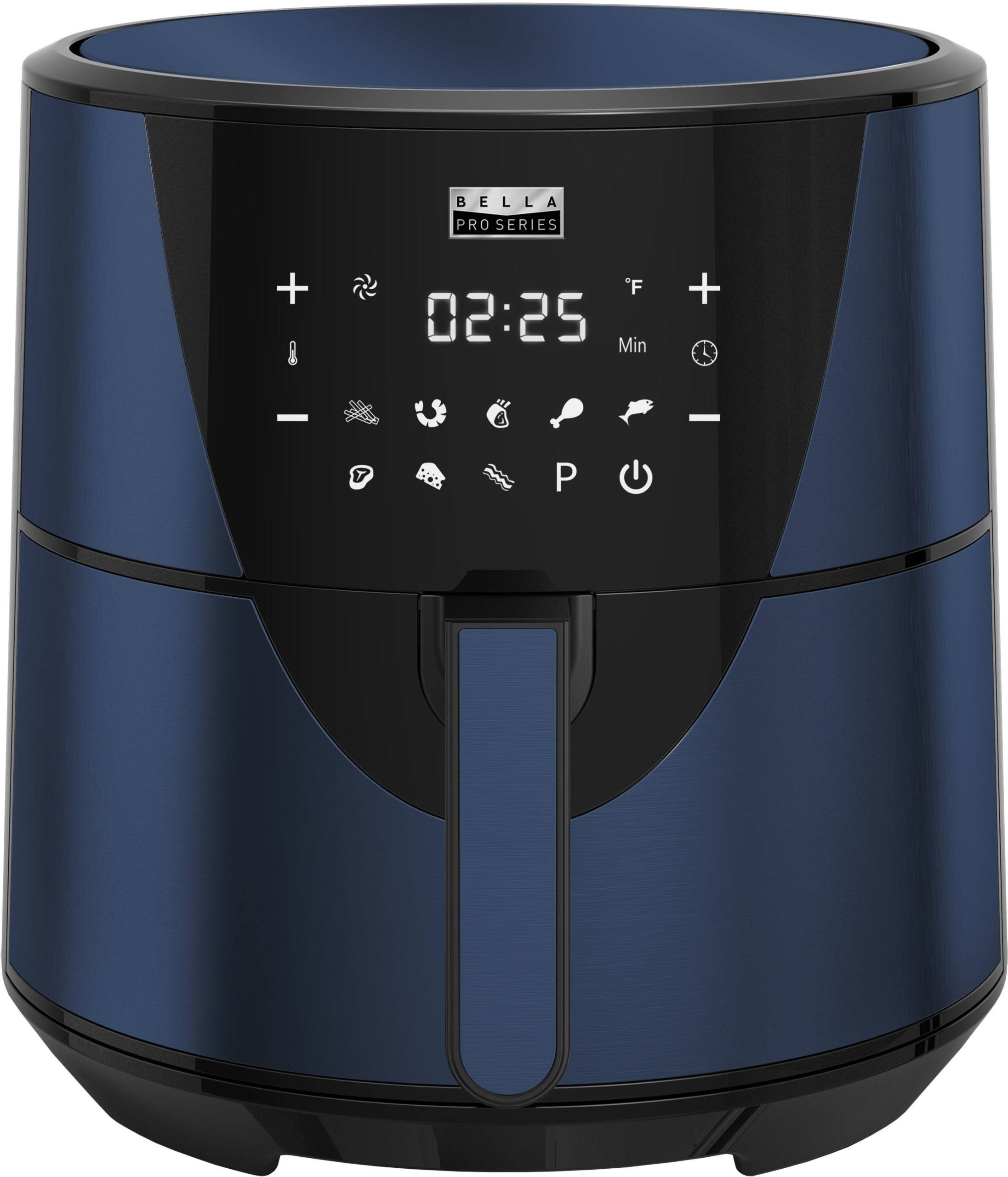 d4216a8688ab05ef89945e081f71811badd8aaa5d242beb9cc4673d37bf1bed0.jpg Bella Pro Series - 8-Qt. Digital Air Fryer - Ink Blue Stainless Steel - Image 1