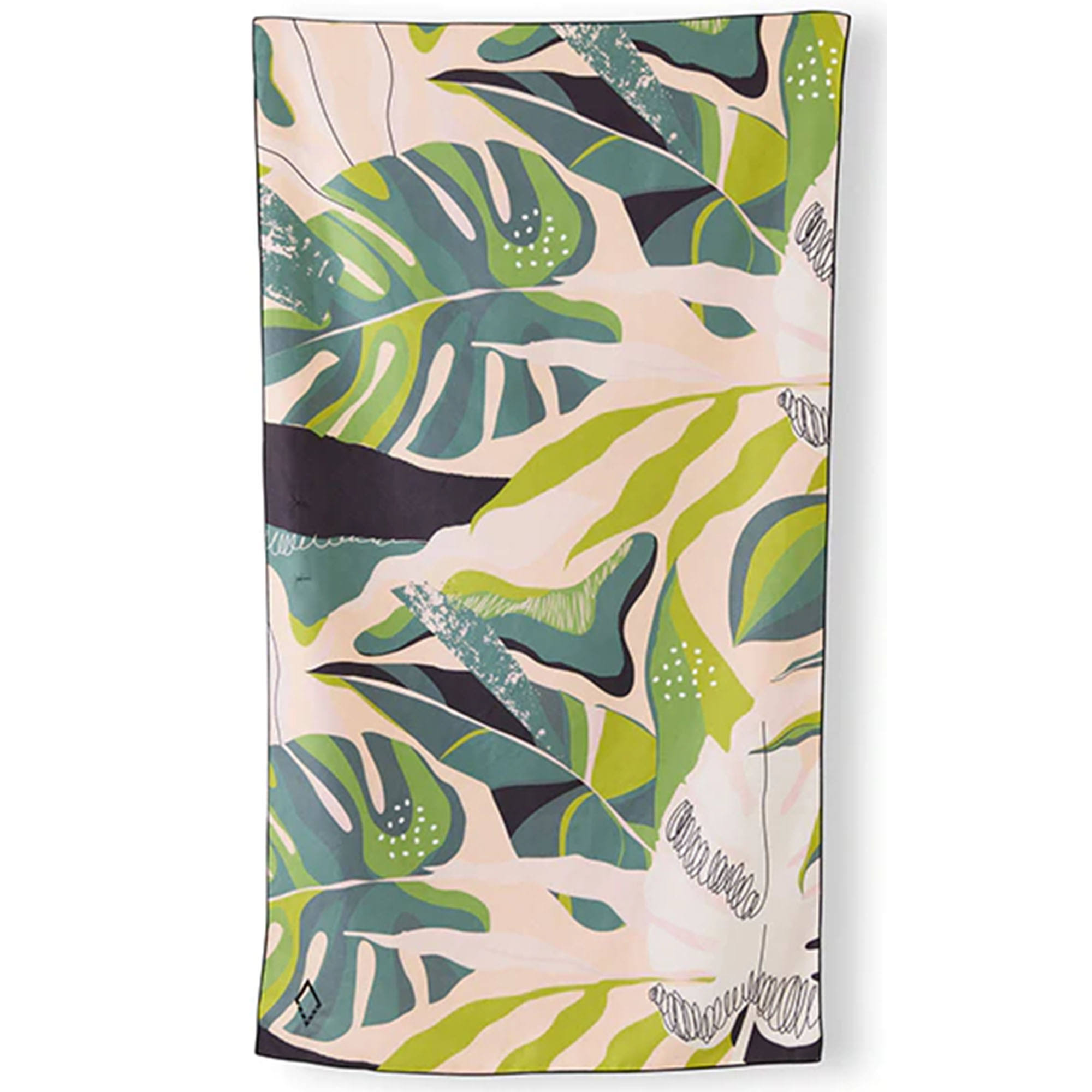 d4464b19f3de5ab4776111db9618a803a30dc2f69e0d23a5e08984ea84376c3d.jpg Nomadix - Ultralight Towel Monstera Green Pink - Image 1