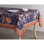 Floral 100% Cotton Tablecloth Maison d' Hermine Size: 120" x 60"