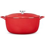 The Cellar Enameled Cast Iron 8-Qt. Round Dutch Oven, Created for Macy's - Red
