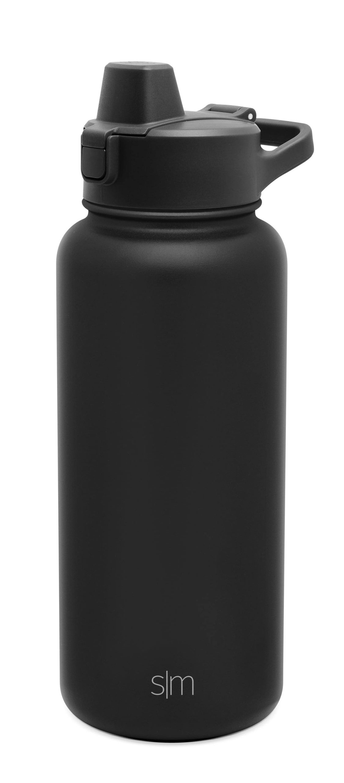 d48530d7d1cf6064cfac3ed795d6b0b41b481fbb0727ea22b7ad93c7c19703f0.jpg Simple Modern Summit Insulated Stainless Steel Water Bottle with Straw Lid - Midnight Black - 32 fl oz - Image 1