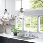 Aanya 1 - Light Single Globe Pendant Beachcrest Home Finish: White and Polished Chrome, Bulb Type: No Bulb Included