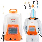 VEVOR Battery Powered Backpack Sprayer, 0-90 PSI Adjustable Pressure, 4 Gallon Tank, Back Pack Sprayer with 8 Nozzles and 2 Wands, 12V 8Ah Battery,