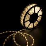Wonline USLI1001WW Outdoor 50 ft. 110-Volt Plug-In Warm White LED Rope Light Color Changing Lights
