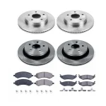 Ultimate Brakes Front and Rear Semi - Metallic Brake Pad and Rotor Kit with Hardware WM81489