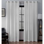 Loha Linen Window Curtain Panel Pair Winter 54x108 Exclusive Home