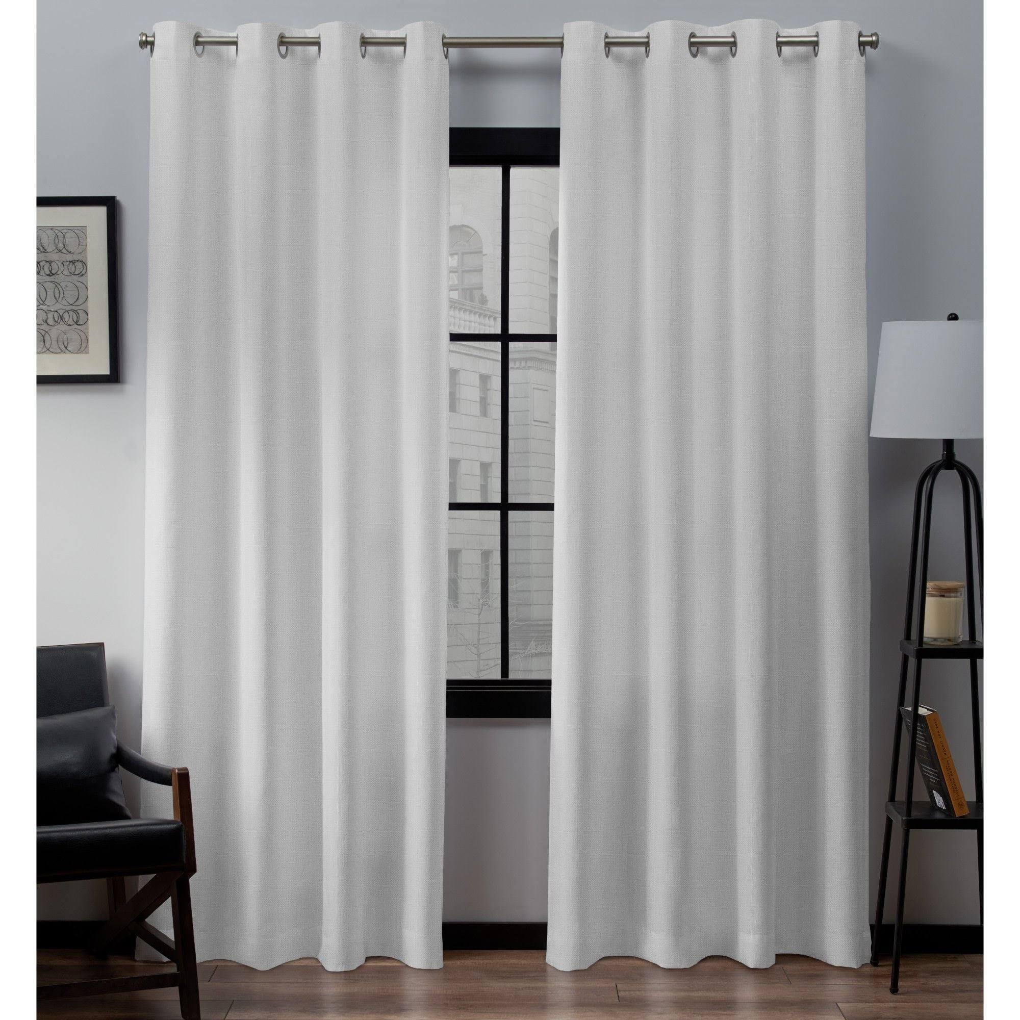 d57ca7c0bc9b02c089da834e42706a5af8c1c57fe49ad8edbf7c5b03a8862eac.jpg Loha Linen Window Curtain Panel Pair Winter 54x108 Exclusive Home - Image 1