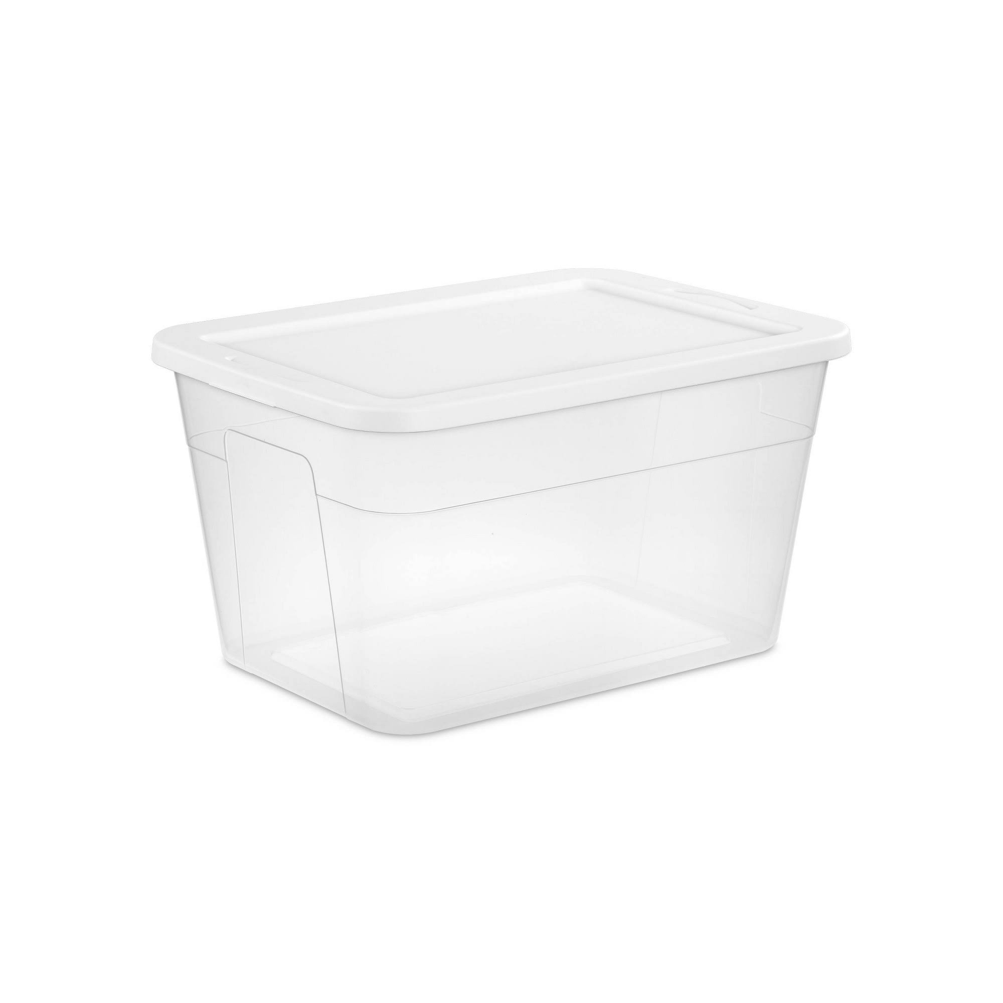 d5947a361ca75518d1615793b220cfa86d9758a3d8922d43118d4aa952d06fb9.jpg 56qt Clear Storage Box with Lid White - Room Essentials - Image 1