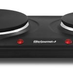 Elite Cuisine Edb-302bf Double Electric Hot Plate Burner Dual Temperature Contro