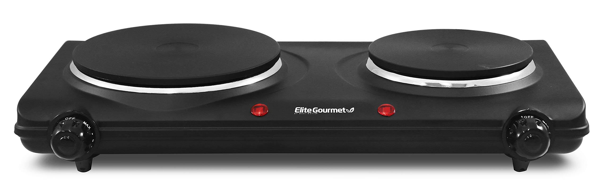 d5a01cd48d8a8128ddac992125580a14799cde0f4b9280ce3f0fadc5b19d82f7.jpg Elite Cuisine Edb-302bf Double Electric Hot Plate Burner Dual Temperature Contro - Image 1