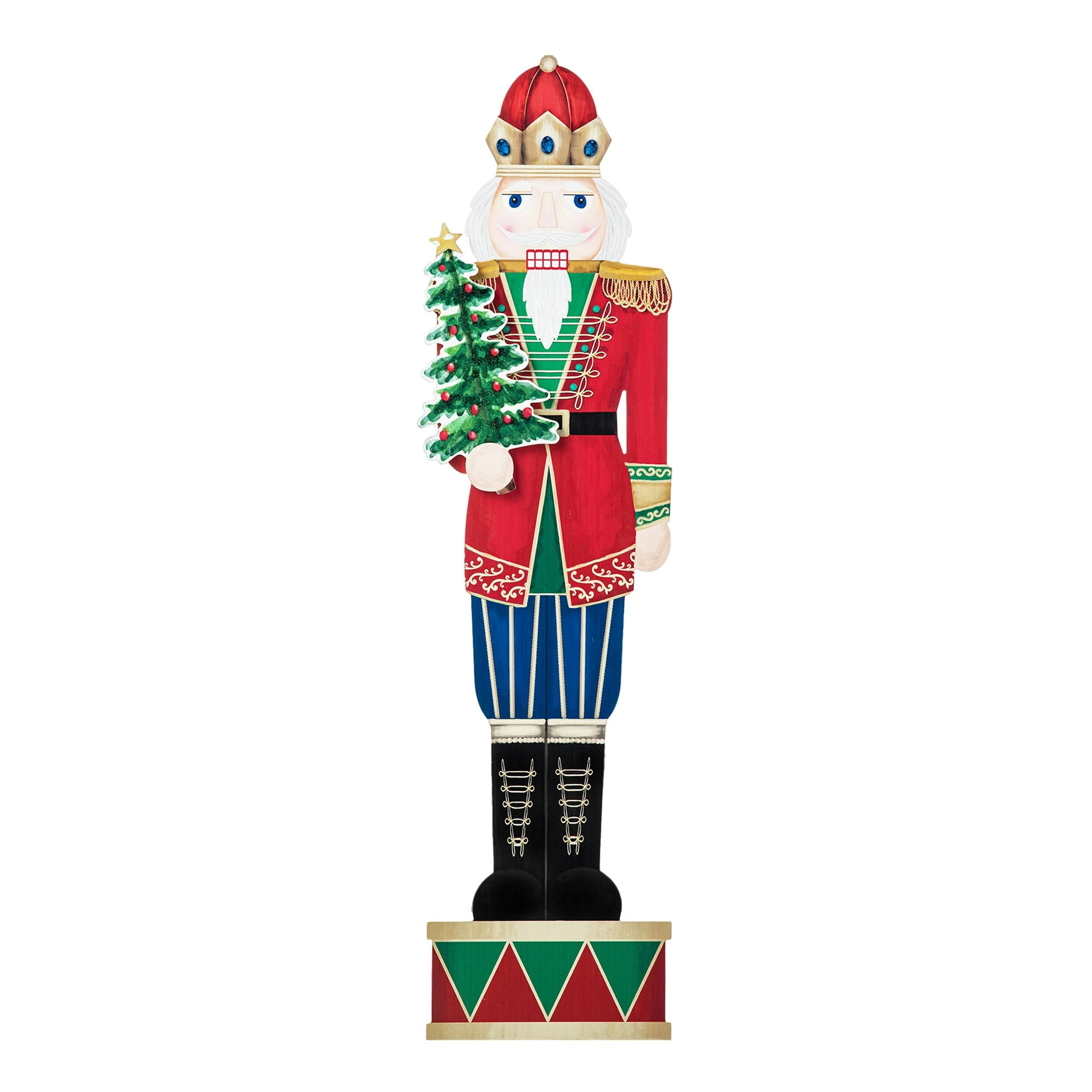 d5bd777328c7688c691ee5a1d9d7acbd9e75dba00e7d4ba10203b145f50ff918.jpg Glitzhome 42"H Wooden Nutcracker Porch Decor - Image 1